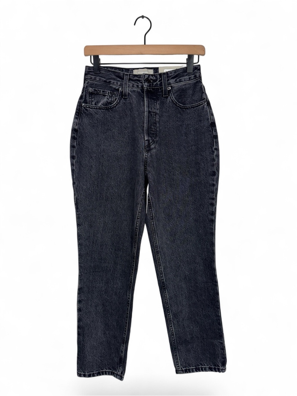 WJ463 {Everlane} "Curvy 90s Cheeky Straight" Gray High Rise Denim Jeans